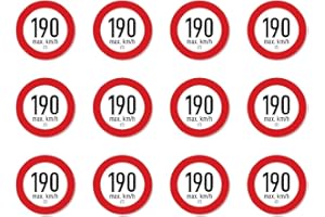 HAVATI Geschwindigkeitsindex T (max. 190 km/h) - Aufkleber - Autoreifen, bei Reifenwechsel - 25 mm Durchmesser, 12 Stück