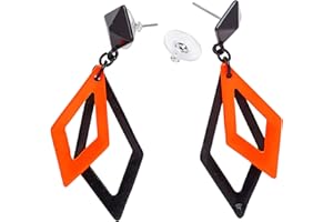 WIDMANN MILANO PARTY FASHION - Kolczyki romby, kolczyki sztyfty, biżuteria kostiumowa, disco, lata 80, kostium, karnawał