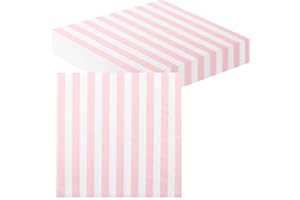 ATBEAMEN 20pcs Pink Paper Napkin 33x33CM,Soft Striped Disposable Luncheon Paper Party Serviettes Tableware for Birthday,Christmas,Halloween,Wedding,BBQ,Parties Dinner Pink Striped Serviettes Napkins
