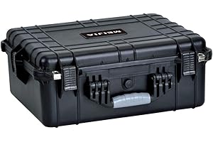 MEIJIA Large Protective Hard Camera Case with Customizable Fit Foam, Elegant Black,20.62 x16.85x8.11inches,Fit for Drones,Camera,Lens