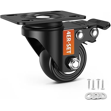 ZOENHOU 8 Pcs 400KG Castor Wheels, Heavy Duty Castors With Brakes And - View #4