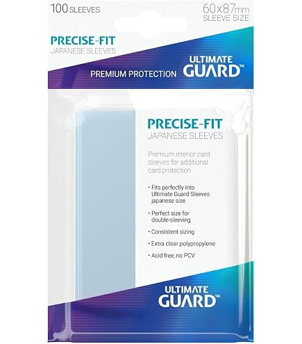 Gamegenic - Just Inner Sleeves 100 Protezioni Interne Per Carte - Trasparenti Lucide 64x89mm Per Giochi Da Tavolo - 4