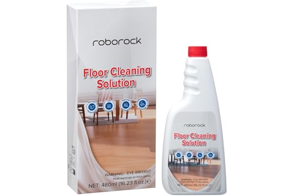 roborock Original Agente Limpiador de Pisos, para Todos Robot Aspirador, Aspiradora inalámbrica en seco y húmedo, Sin Formación de Espuma Ni Rayas, Concentrarse, 480ml, Dilución 1:200