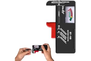 NUQIN Battery Tester for All Batteries UK,Universal Digital Household Battery Testers,Battery Checker Tester for AA AAA C D 9V 1.5V Button Cell Batteries(No Battery To Operate)