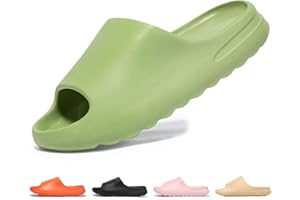 JESINDR Kapcie Damskie kąpielowe klapki, EVA Cozy Slides Lato Oryginalne Antypoślizgowe Super Miękkie Gruba Podeszwa Sandały, Gumowe Kapcie z Kryształkami