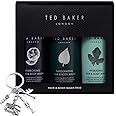 Ted B Hair & Body Wash Trio Gift Set | Energising, Invigorating & Hydrating with Hyaluronic Acid | Vegan & Cruelty-Free with Free Keyring | Perfect Gifts for Men | Pack of 3 | 250ml