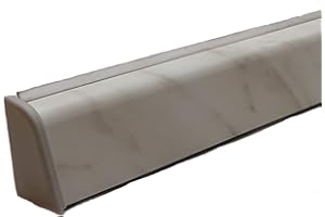 LO SPAZIO IN COSTRUZIONE Alzatina per piani da cucina, spalletta per top, con la seguente misura= 2 metri lineari compresa di finali, in colore bianco carrara