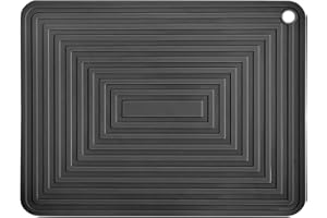 ZENVALY Topf Untersetzer, Silikon Topfuntersetzer, Mehrzweck Topflappen und Untersetzer, Hitzebeständigerung rutschfest Küchen Topfuntersetzer, Schwarz