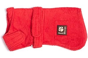 Danish Design Red Ultra Absorbent Adjustable Drying Toweling Robe 16 Inch/40 cm