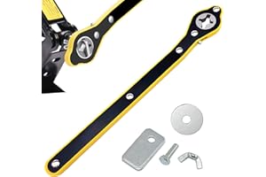 QISF Scissor Jack Ratchet Wrench | Labor-Saving | 360°Swivel Scissor Lift Speed Handle Wrench | Tire Wheel Jack Wrench with Universal Adapter for Travel/Truck/SUV