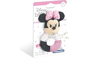 Clementoni - 17338 - Disney Baby Minnie Morbido Anello Sonaglino - Gioco Neonato, 100% Lavabile, Bambino 0-18 Mesi