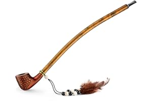 Lilka Classica Mr. Brog Extra Long Churchwarden Tobacco Pipe 14 - Rusticted Wooden Churchwarden Pipe