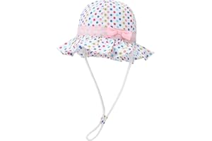 WILLHEOY Cappello da Sole Neonato Bucket Hat Anti-UV Cappello Pescatore Bambino Bambina Estivo Protezione Solare per Spiaggia Vacanza Viaggio Outdoor