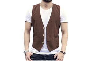 AeoTeokey Chaleco de lino de verano para hombre, chaleco informal, ajuste regular
