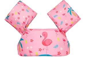 HIAME Chaleco Piscina Bebe, Chaleco Flotante para Niños, Chaleco de Natación con Brazalete, Manguitos de Flotante para Aprender Nadar con hebilla de seguridad para niños y niñas de 1 a 6 años, 10-30 kg