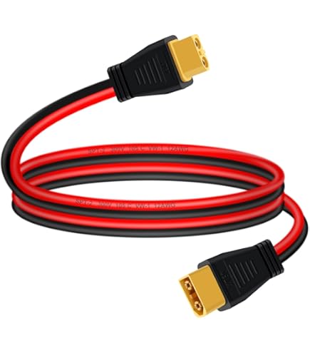 Câble De Charge XT60 Mâle Vers Fiches Banane 4.0 Mm - Pour Batteries RC - Fil Silicone 14awg, 30 Cm - Lot De 2 - 12