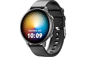Hwagol Smartwatch Uomo Donna, Round Waterproof Fitness Tracker 140+ modalità Sportive Orologio Smartwatch con Contapassi/Cardiofrequenzimetro/SpO2/Cronometro per Android iOS