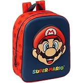 SUPER MARIO 3D - Nursery Backpack 3D, Adaptable to Cart, Easy Cleaning, Ideal for Children of Different Ages, Comfortable and