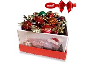 NARAMAKI® Idee Regalo di Natale Scatola Quadrata Natalizio 9cm + 100gr Caramelle Bye Bye Frutta - Confezione Regalo - Pensieri di Natale (COFANETTO QUADRATO NATALE 100GR CARAMELLE)