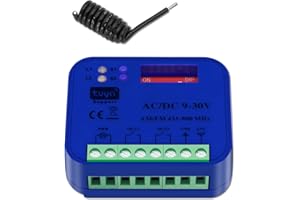 RUIZHI Ricevitore universale per porta del garage 9-30 V, controller del ricevitore della porta del garage, compatibile con app Tuya SmartLife, interruttore intelligente on/off, WiFi 2.4 GHz 433-900