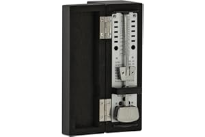 Wittner Metronom Taktell Super-Mini Serie 880.2 - Massivholzgehäuse - Ohne Glocke - Schwarz matt - Mechanisch zum Aufziehen - Keine Batterien erforderlich - Made in Germany