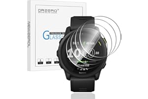 NEWZEROL 4 paquetes Compatible con Garmin Forerunner 745 Protector de pantalla de vidrio templado Protector de pantalla de vidrio templado alta resolución Película protectora sin burbujas-Transparente