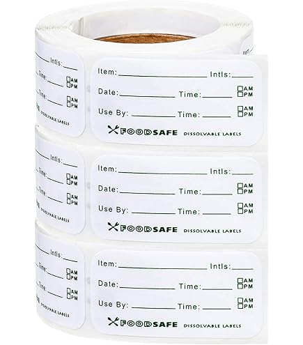Rollos Etiquetas Ovaladas 40 Rollos Lote/Caducidad - Tamaño 26x16mm, Blanco Ovalado, 1000 Uds Por Rollo Etiquetas Adhesivas