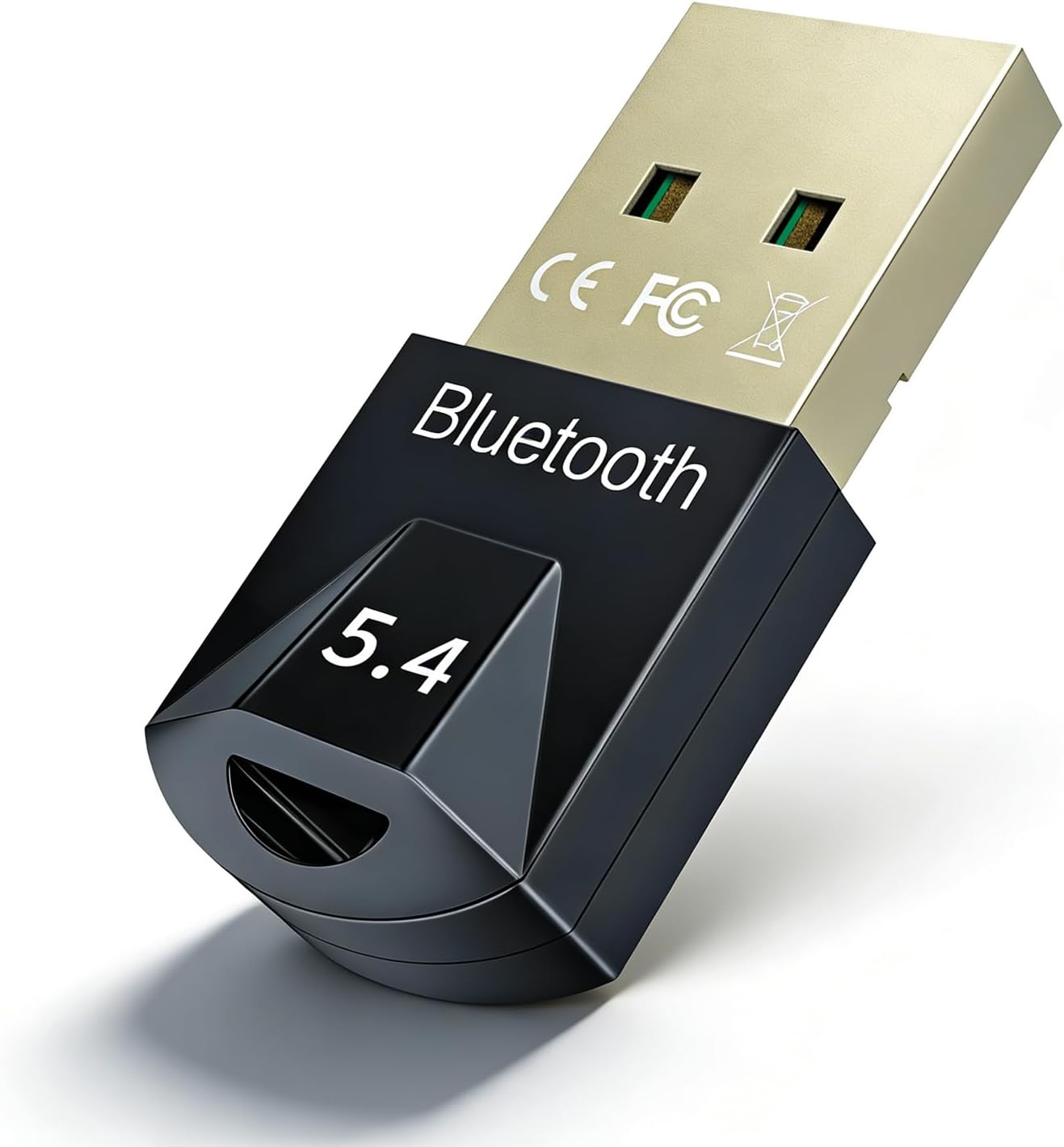 USB Bluetooth 5.4 Adapter, 1Pack Bluetooth Dongle Adapter for PC, Wireless Blootooth Receiver Stick for Desktop, Laptop, Headphone, Keyboard, Mouse, Controller, Support Windows 8.1/10/11,Plug and Play