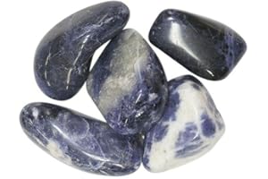 LA SPHÈRE GUÉRISSEUSE Sodalite Roulée de 2 à 3 cm, Pierre naturelle Lithothérapie, 1 Unité