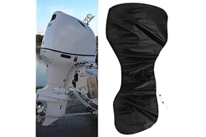 GDDGHS Outboard Motor Cover, 100-150 HP Boat Motor Cover, Mercury Outboard Engine Cover Waterproof, Heavy Duty 420D Oxford Fabric Extra PVC Coating Boat Engine Cover Winter