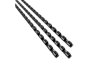 FOSHISY Dorsi per rilegatura in plastica, 21 anelli, nero, per fogli A4 (100, 6 mm)