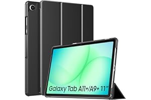 TiMOVO Cover per Samsung Galaxy Tab A11+/A9+ 11 Pollici (2025/2023), Custodia Protettiva Leggera e Sottile con Cover Rigida, Auto Sveglia/Sonno, Nero