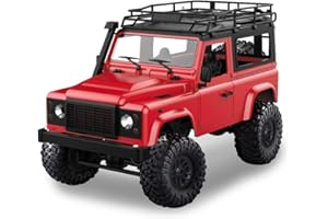 Goolsky MN-D90 Rock RC Crawler 1/12 4WD 2.4G Camion Télécommande à Grande Vitesse de la Voiture de Camion de Route RC a mené la lumière RTR (Rouge)