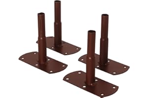 Louis Moulin Pack 4 Pieds Tube Rond 20 à Visser 13x6x12 cm - Fer Vieilli - Made in France
