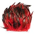 thumbnail image 2 of 1 Bunch Royal Blue Rooster Hackle Feather Trim Fringe 6-8inch Wide Saddle Feather Fringe 2 of 11