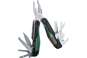 Bosch 16-in-1 Multi-Tool (Multifunktionswerkzeug zum Heimwerken, Outdoor und Camping; Edelstahl; Verriegelungsfunktion; Softgrip; 16 Funktionen: Zange; Schraubendreher; Messer; Säge, usw.)