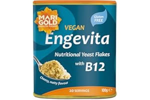 MARIGOLD HEALTH FOODS Ringelblume Vegan Engevita Nutritional Hefeflocken mit Vitamin B12, 100g (100g, 1 Gramm)