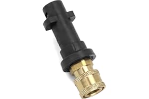 QWORK Hochdruckreiniger Adapter, 1/4" Messing Schnellkupplung, Geeignet für Hochdruckreinigern der Kärcher K-Serie K2, K3, K4, K5, K6, K7