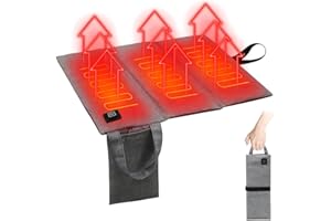 DAJASD Beheiztes Sitzkissen, 44x40 cm Beheizbares Sitzkissen mit 3 Heizmodi, Beheizbares Stadion Sitzkissen, Elektrisch Beheizbare Heizkissen, Wärmekissen für Outdoor Bleicher, Angeln, Camping