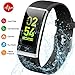 Produktbild Yoolaite Fitness Armband Uhr mit Pulsmesser Farbdisplay Fitness Tracker Wasserdichter Aktivitätstracker mit Blutdruck-Test Smart ArmbandUhr Schrittzähler mit Schlafmonitor Kalorienzähler Vibrationsalarm Anruf SMS Whatsapp Beachten kompatibel mit iPhone Android Handy (Schwarz)