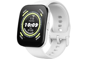 Amazfit Bip 5, 46 mm, SmartWatch Grand écran, appels Bluetooth, Alexa, Suivi GPS, Batterie durée de 10 Jours, Suivi de la Condition Physique avec fréquence Cardiaque, Surveillance de SO2