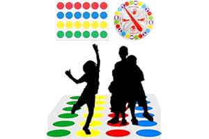 TPZORJX Twister - Giochi Divertenti per Bambini e Adulti da 6 Anni - Giochi Interattivi per Famiglie con Tappetini
