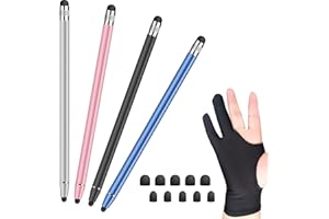 LOKBY 4 pcs Boli para Tablet Puntero para Tablet Boli Tablet Lapiz Tactil para Movil Lapiz para Movil Tactil Boligrafo Tactil para Tablet para Todos Los Dispositivos con TáCtil Capacitiva del Punta
