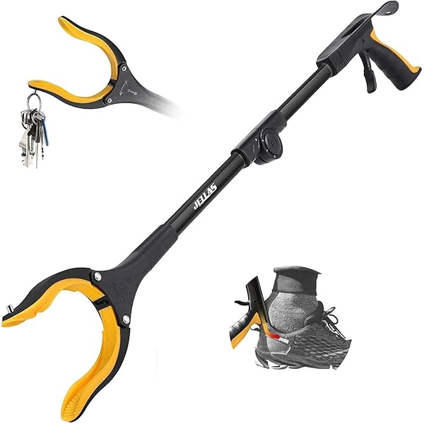 GOOHOCHY Pince à Déchets Acier Inoxydable Robuste Outil De Ramassage