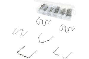 TONGBOKE 1800 pcs Edelstahl Hot Staples Welder Staple,Plastik Schweißen Heiße Heftklammern,6 Arten in verschiedenen GrößenSchweiß-Zubehör,für Auto reparaturkun Reparieren,Stoßstange usw (1800)
