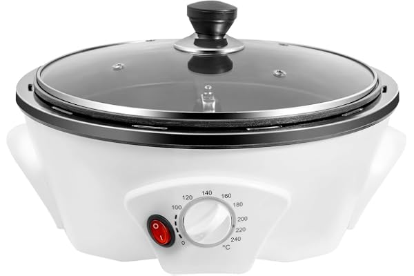 Kaffebönor-bakmaskin 1 200 W 500 g elektrisk trumma typ rotation kafferostare justerbar 0–240 °C bönrostare kafferostare för jordnötter kaffebönor