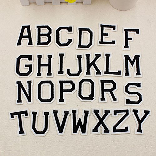 26 Stickerei Alphabet Buchstabe A-Z Nähen Eisen auf Patch Badge Jeans Kleidung Stoff Aufnäher