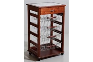 LIBEROSHOPPING.EU - LA TUA CASA IN UN CLIK LIBEROSHOPPING.eu - LA TUA CASA IN UN CLICK Carrello Cucina Portafrutta con Cassetto Portaoggetti (Noce)