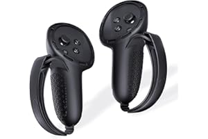 SUPERUS Housses de Poignées de Contrôleur pour Meta Quest 3S/Quest 3, Texture Antidérapante - Accessoire VR pour Meta Quest 3S/Quest 3, Ajustables Silicone Housses de Poignées de Contrôleur