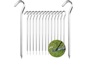 AISHOW 20 Pièces Piquet de Tente Sardines de Fixation Piquet Sol Sardines Camping Clous de Sable 18 cm Aluminium Piquet Jardin Piquets de Tente de Camping en Plein air